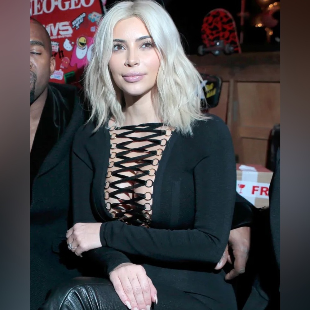 Givenchy Black Lace-Up Bodysuit Aso Kim K - Picture 5 of 14